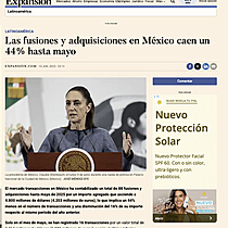 Las fusiones y adquisiciones en Mxico caen un 44% hasta mayo